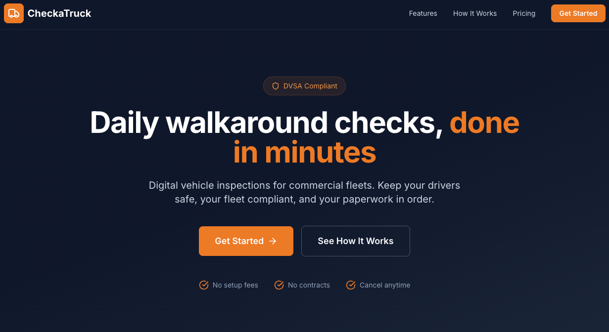 CheckATruck project screenshot